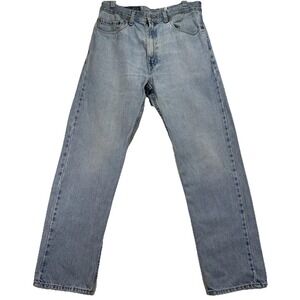 Vintage Levis 505 Denim Distressed Jeans Light Wash Jeans  33x30 USA Made 80s